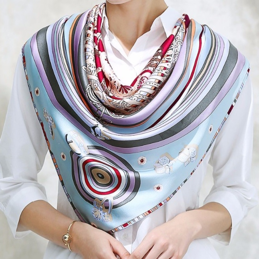 %100 Mulberry silk scarf wrap 16mm Baoshidi